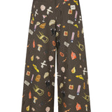Brown mixed trousers