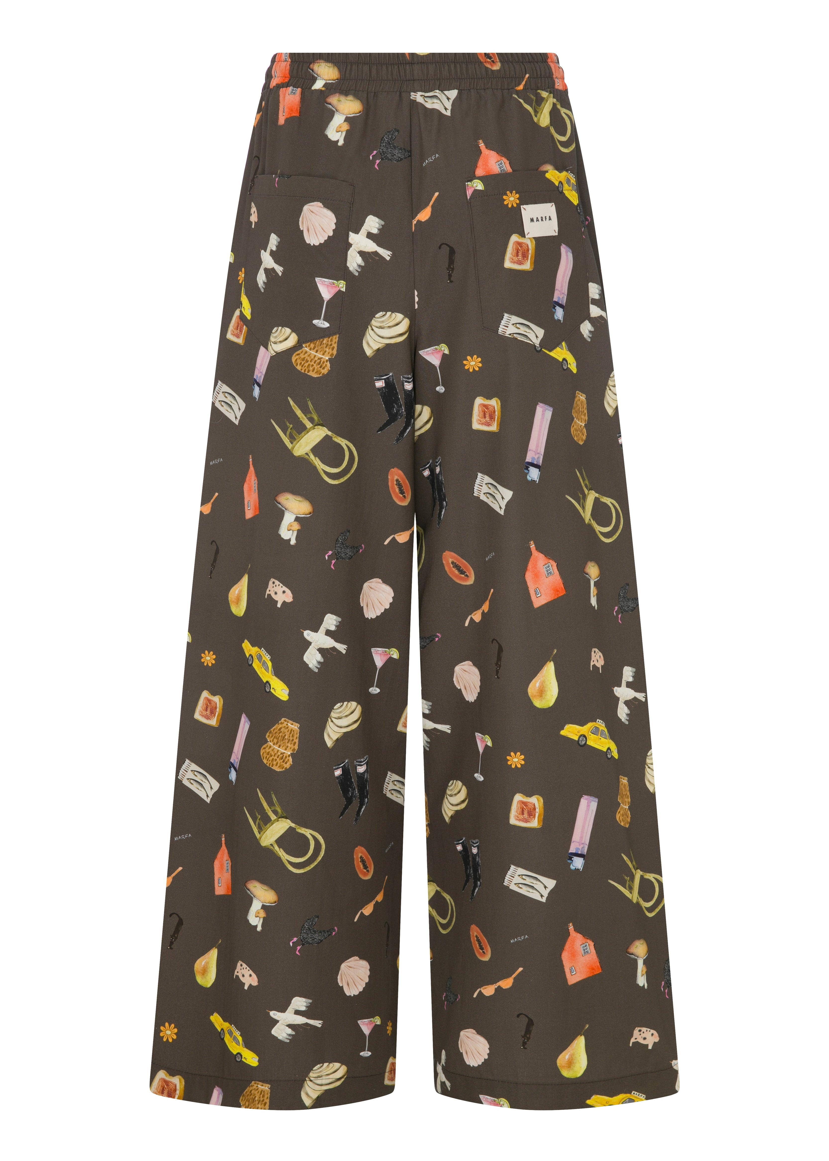 Brown mixed trousers