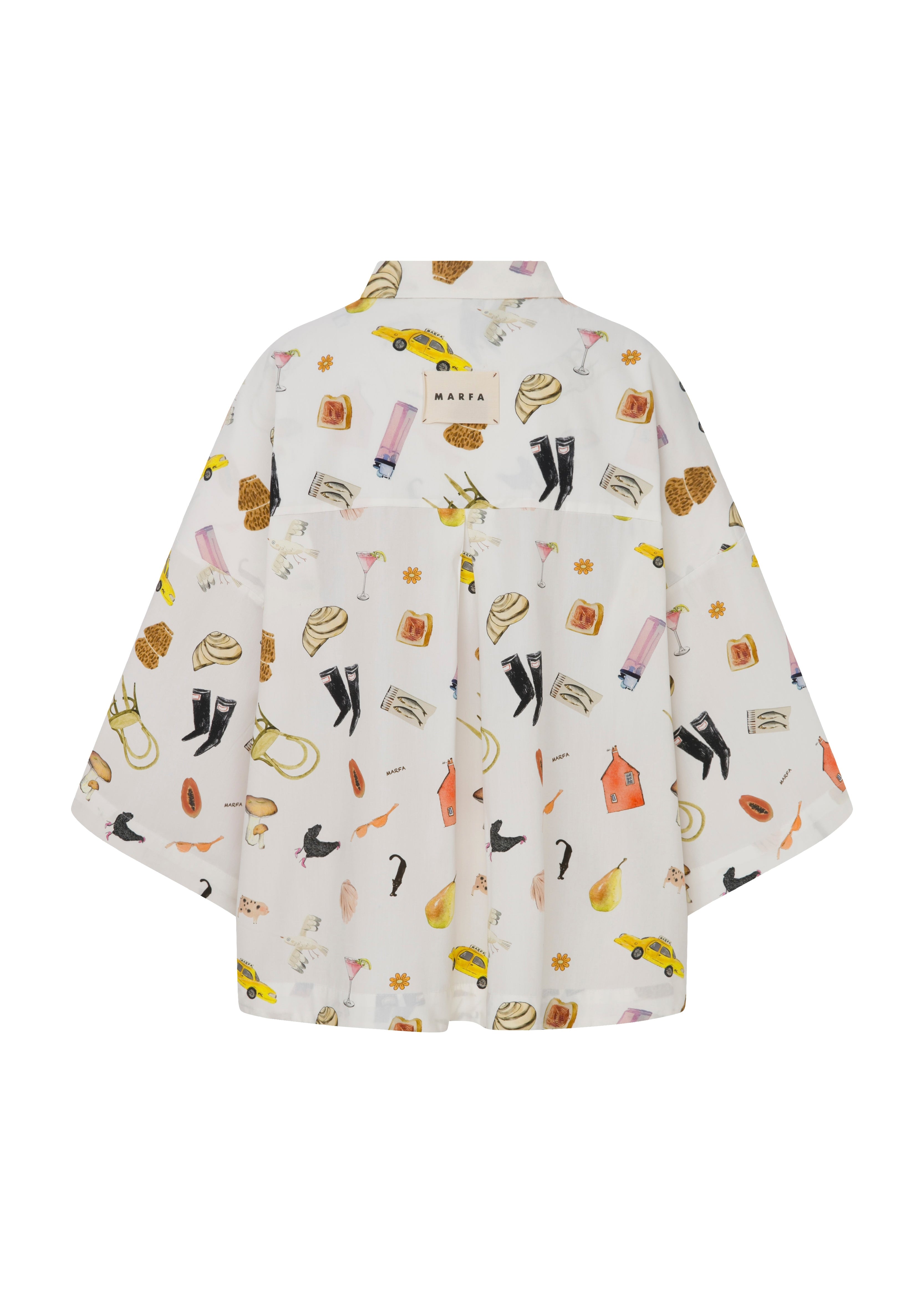 White mixed Owershirt