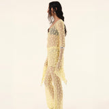 Yellow Debbie Lace Trousers