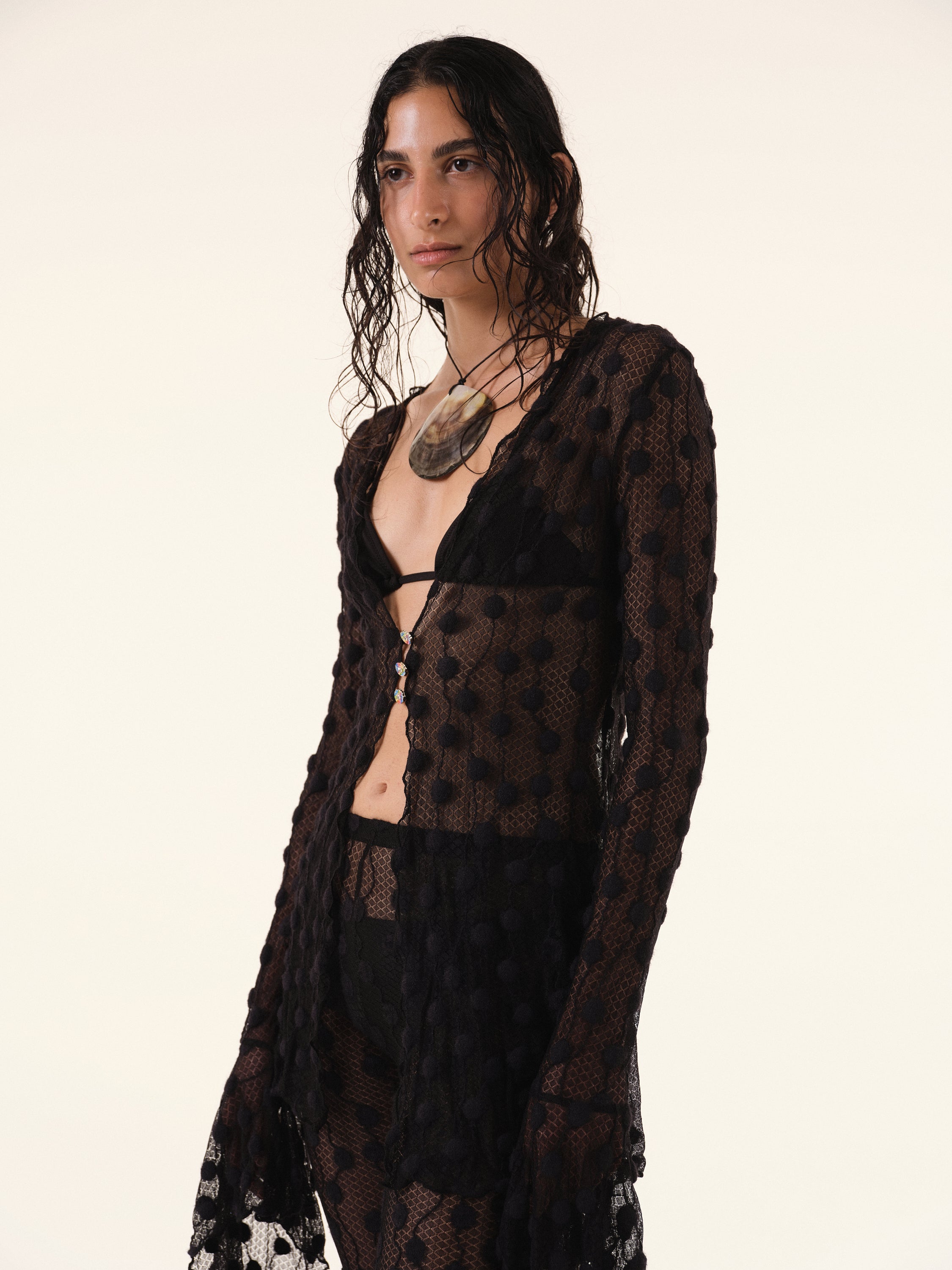 Black Debbie Lace Top