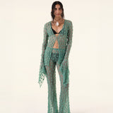 Green Debbie Lace Top