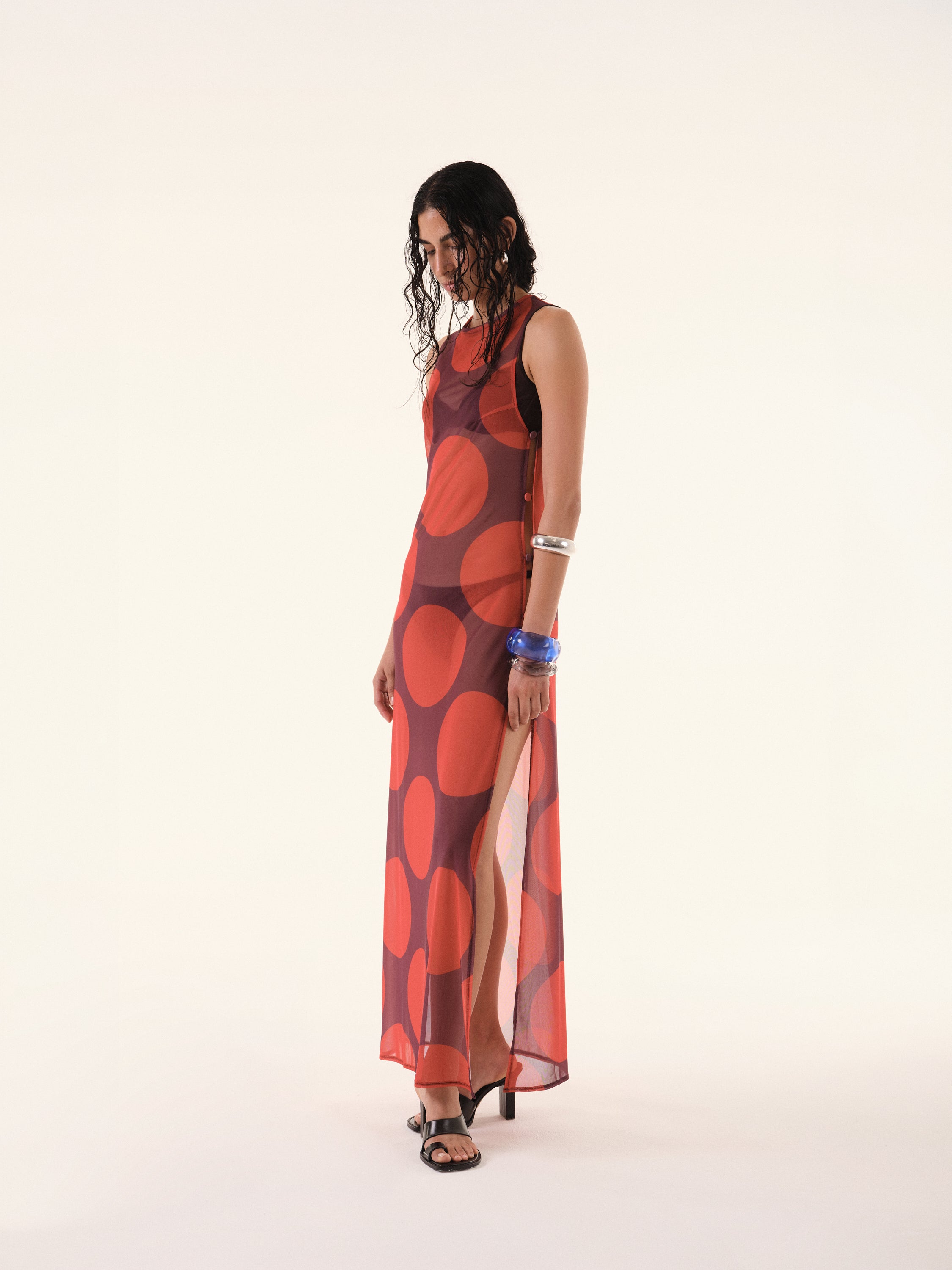 Polca Dots Buttoned Dress