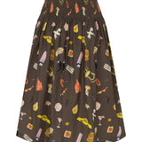 Brown mixed skirt