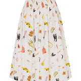 White mixed skirt