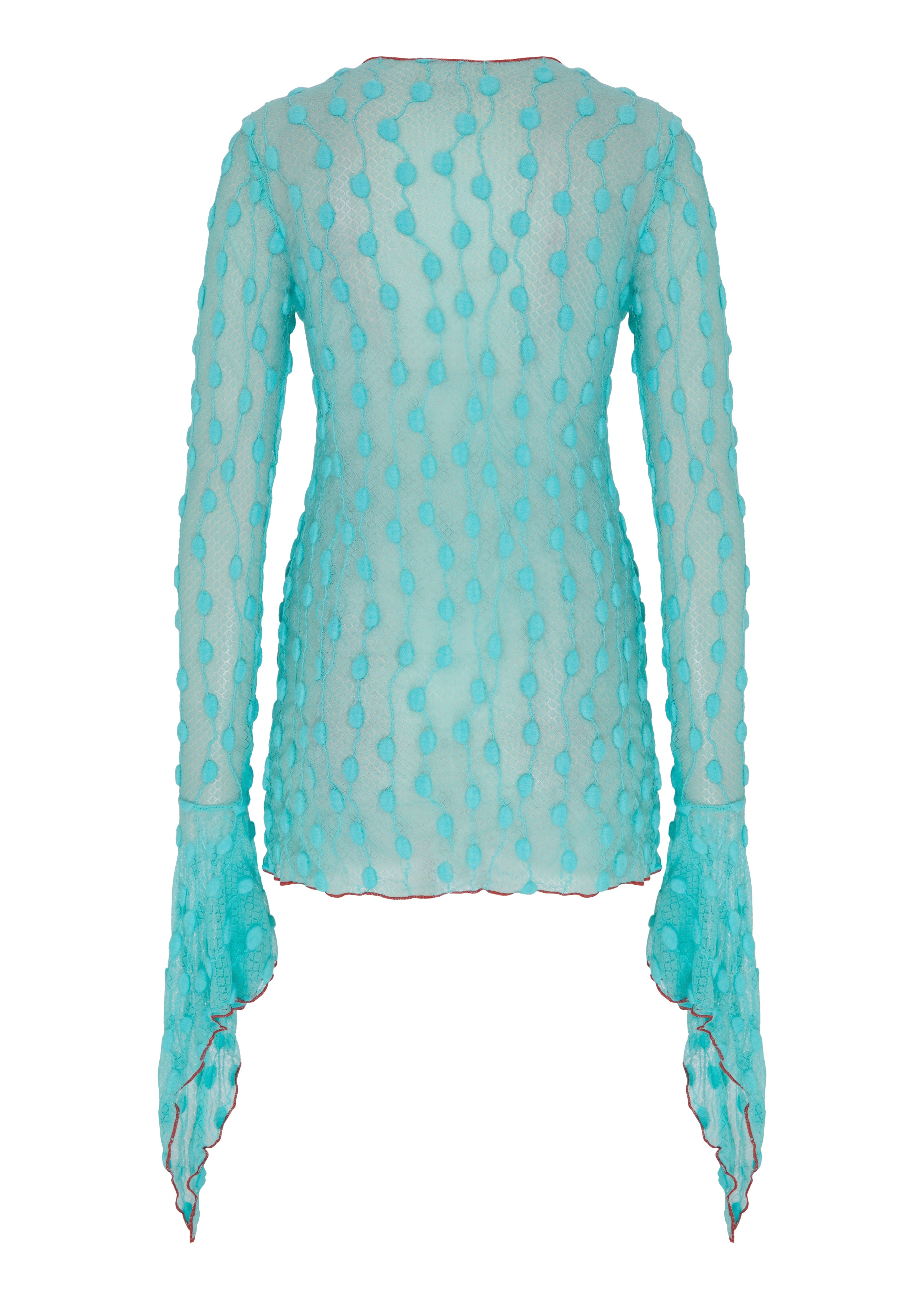 Tiffany Blue Debbie Lace Top
