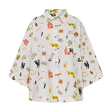 White mixed Owershirt