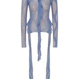 Blue Lace Top